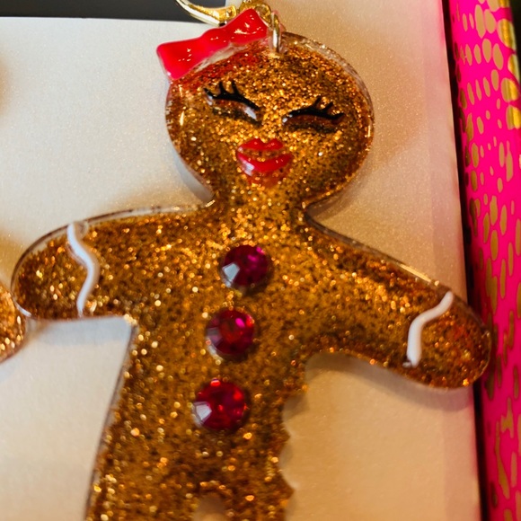 New Betsey Johnson Gingerbread Man & Lady Earrings - Picture 12 of 16